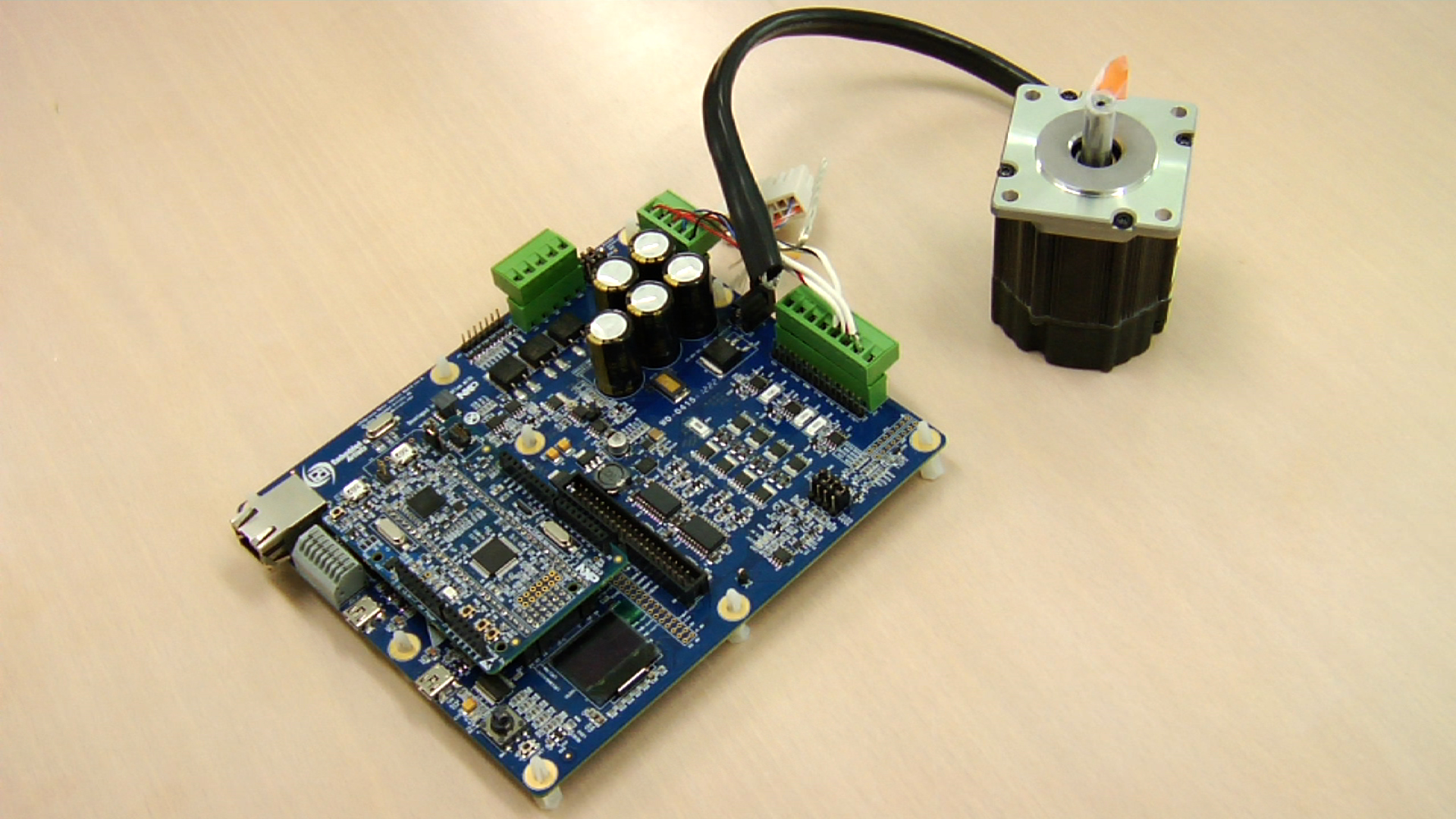 Figure 2 - Two motor control ‘solution boards’ based on the LCP1500 series are available from NXP, which include baseboards, motor and free firmware.